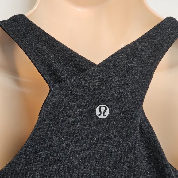 Lululemon Romp Her Jumpsuit/Romper Women Size 6 Dark Gray Shelf Bra - Picture 4 of 12